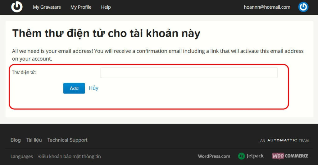 Cách tạo Avatar từ Gravatar để bình luận trên web caodem.com