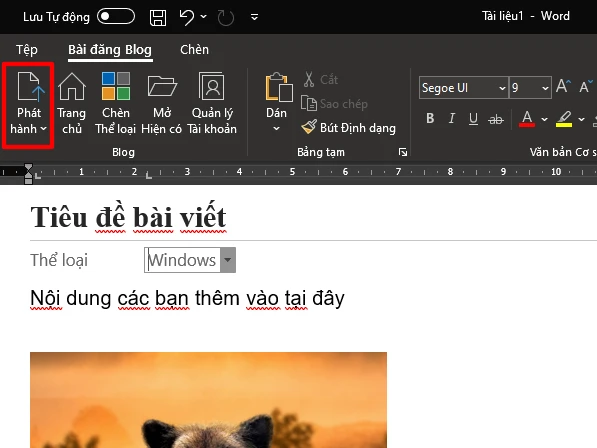Cách đăng bài viết lên WordPress bằng Microsoft Word