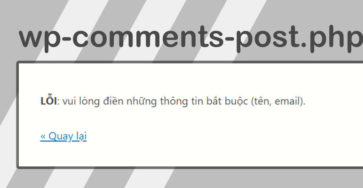 Tắt thông báo lỗi đến wp-comments-post.php caodem.com