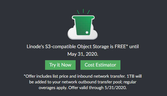 Linode miễn phí 3 tháng dùng thử dịch vụ Object Storage caodem.com