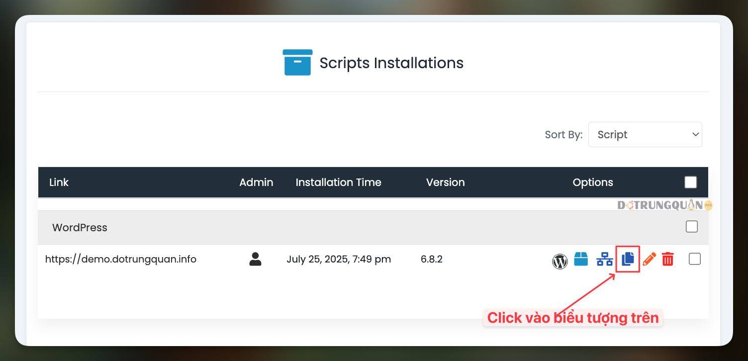 Hướng dẫn clone website với Softaculous