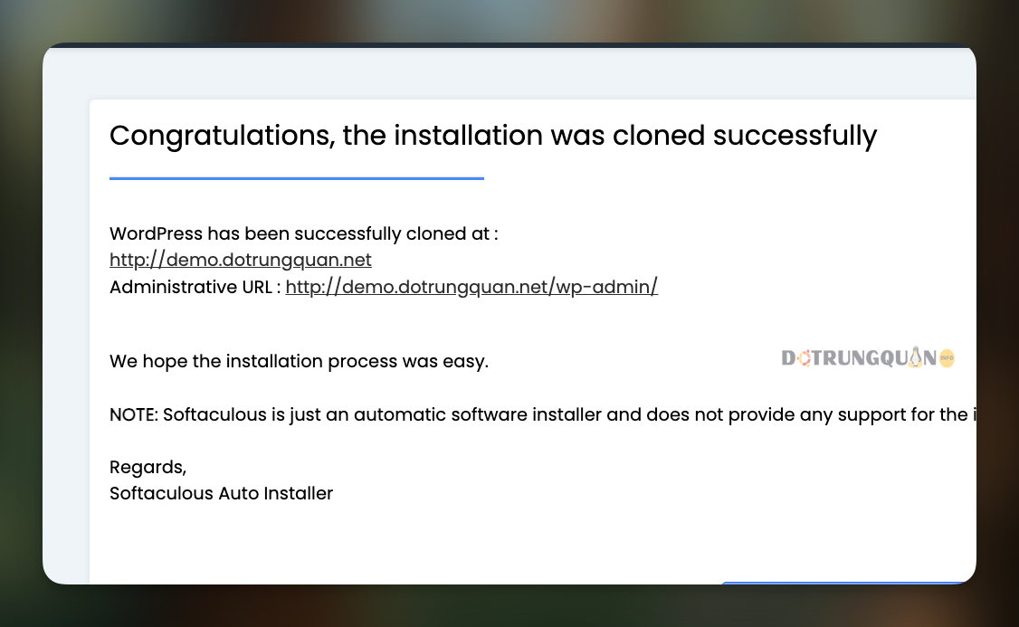 Hướng dẫn clone website với Softaculous