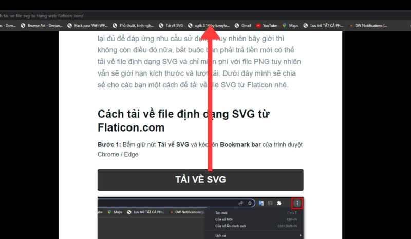 Cách tải về file SVG từ trang web Flaticon.com