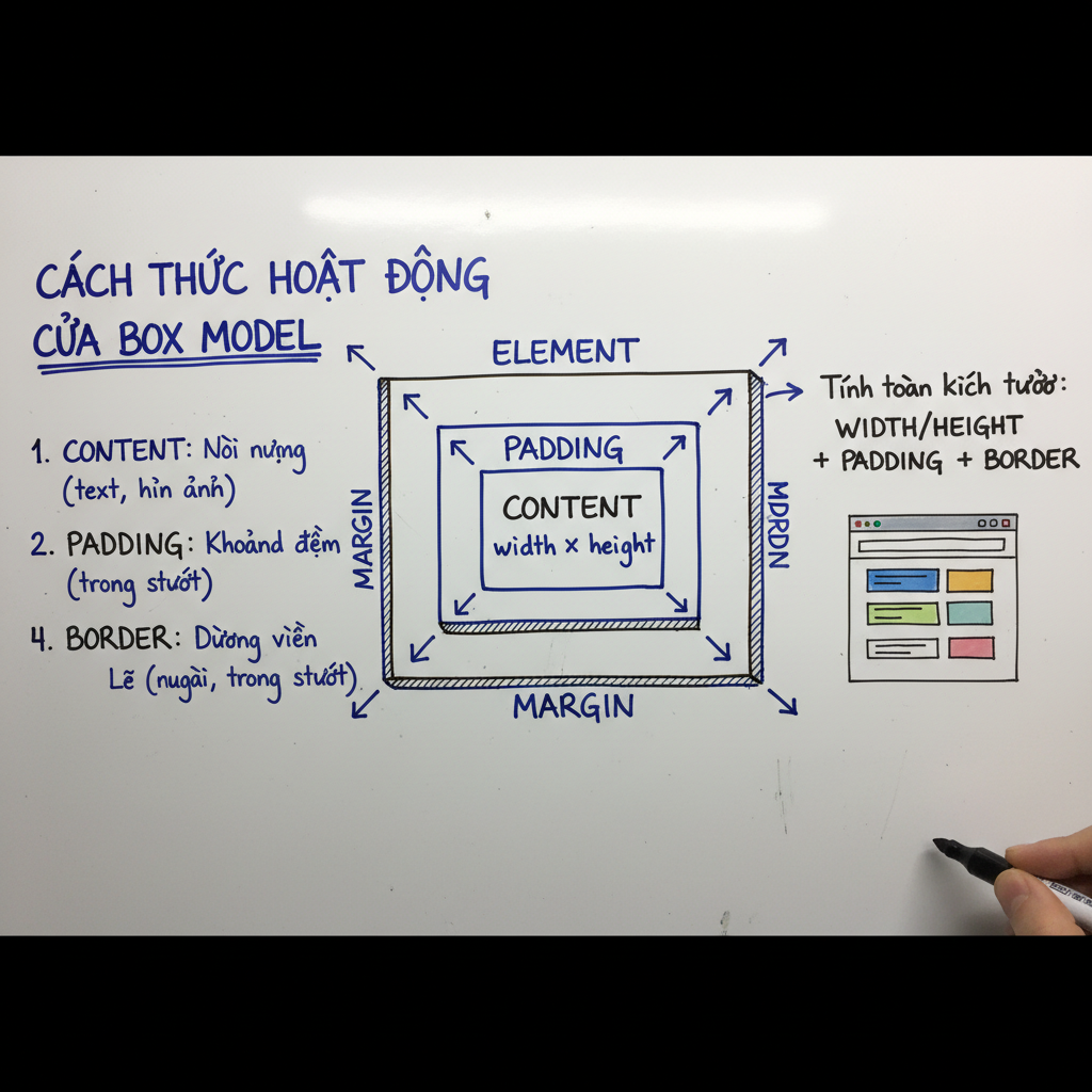 Cách thức hoạt động của CSS Box Model