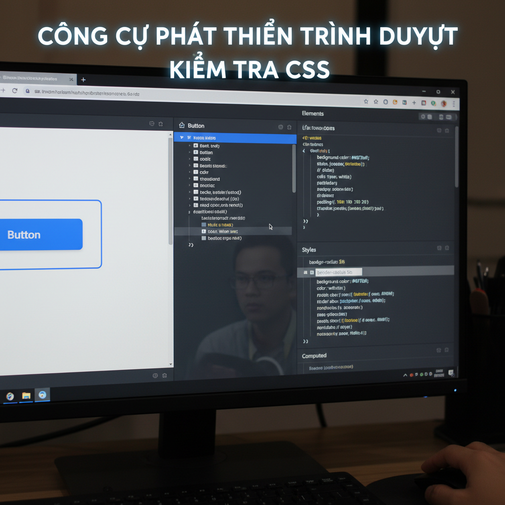 Sử dụng công cụ phát triển của trình duyệt để kiểm tra thứ tự xếp chồng của các phần tử