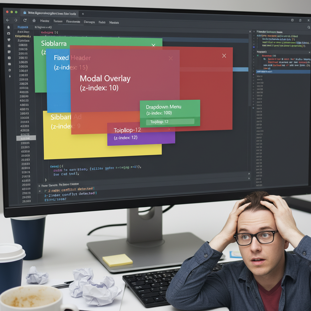 Các lỗi thường gặp khi sử dụng zindex trong thiết kế web