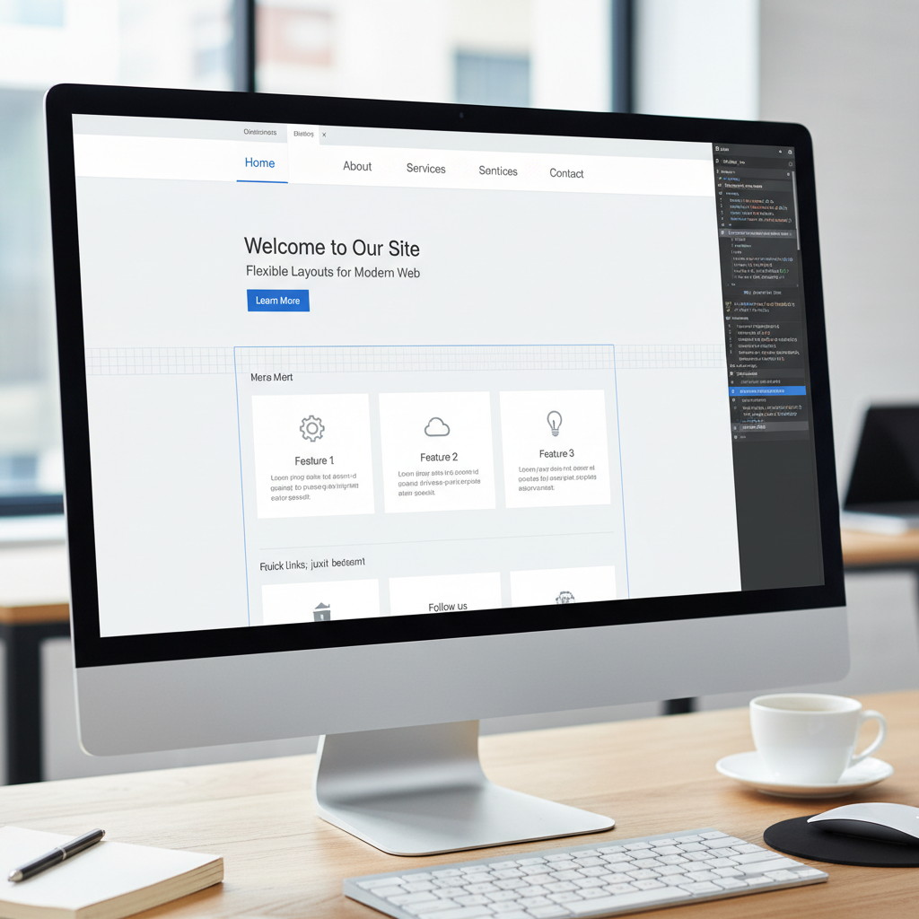 Bố cục linh hoạt của trang web sử dụng display flex