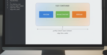 Sơ đồ minh họa bố cục Flexbox trong thiết kế web