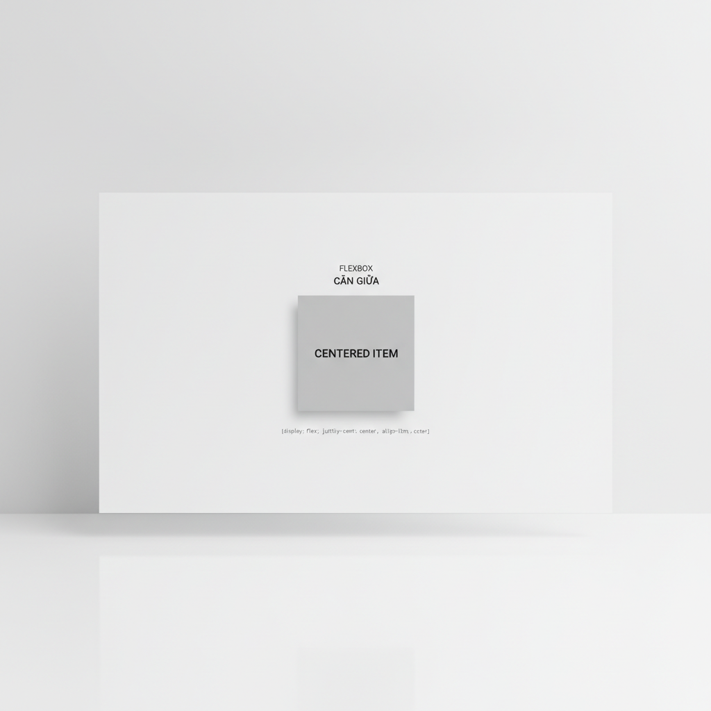 Minh họa về căn giữa bằng flexbox