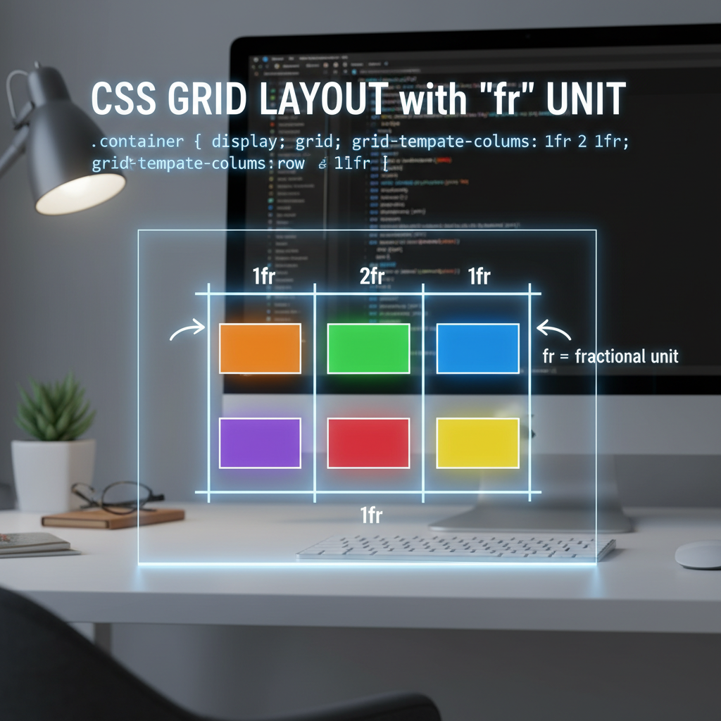 Bố cục CSS Grid với fr unit