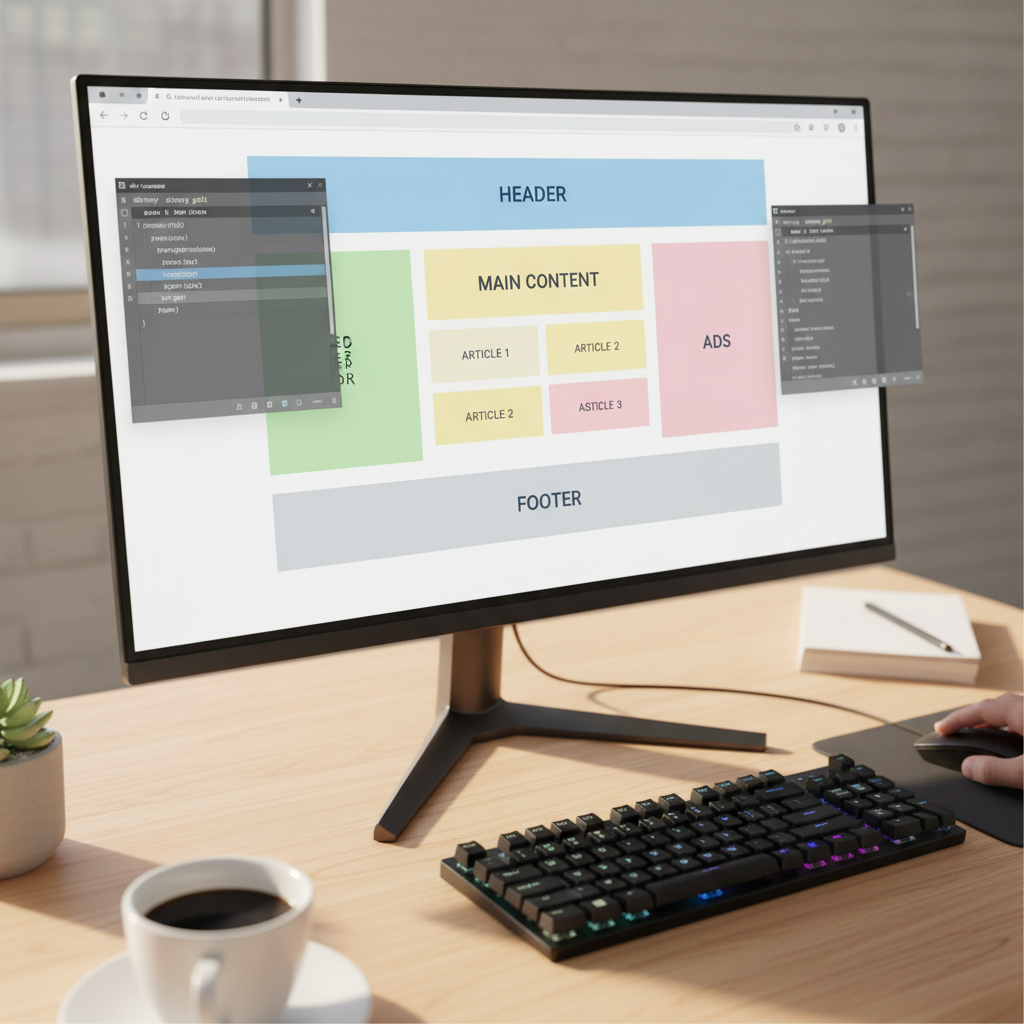 Ví dụ layout web đơn giản với CSS Grid