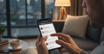 Người dùng truy cập internet qua thiết bị di động