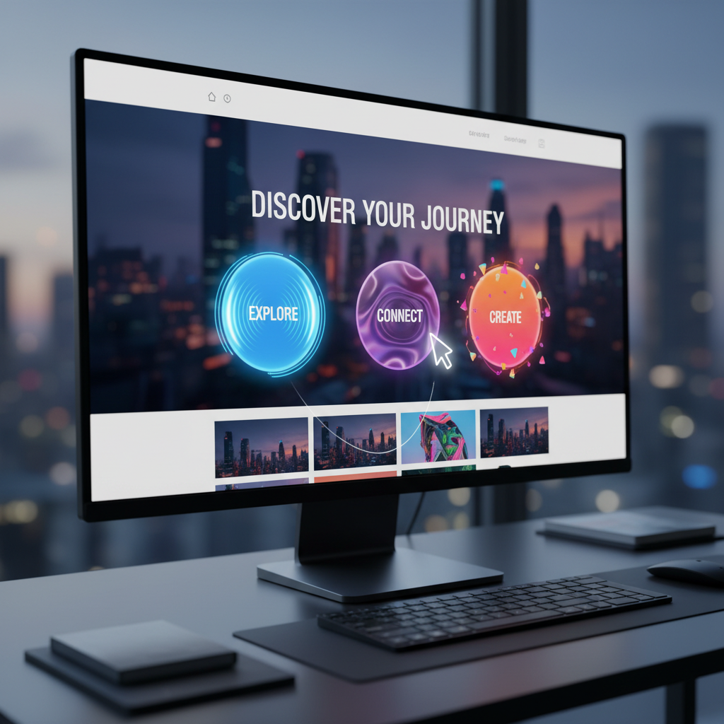 Website tương tác với button animation