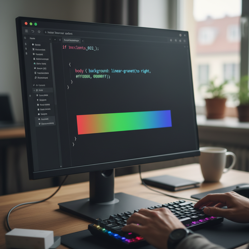Cú pháp cơ bản để tạo lineargradient trong CSS