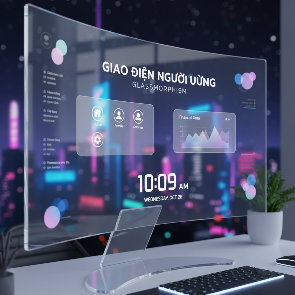 Giao diện người dùng với hiệu ứng Glassmorphism CSS