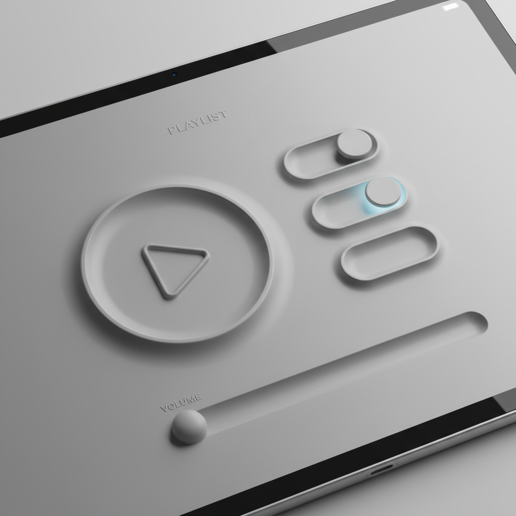 Mẫu thiết kế neumorphism với hiệu ứng nổi bật