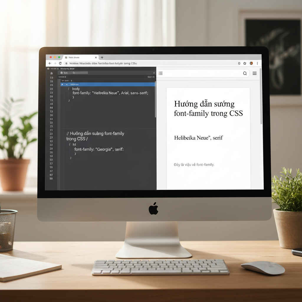 Cách sử dụng fontfamily trong CSS