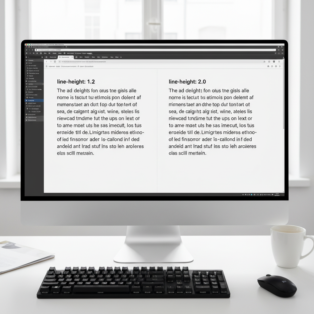 So sánh các mức lineheight khác nhau