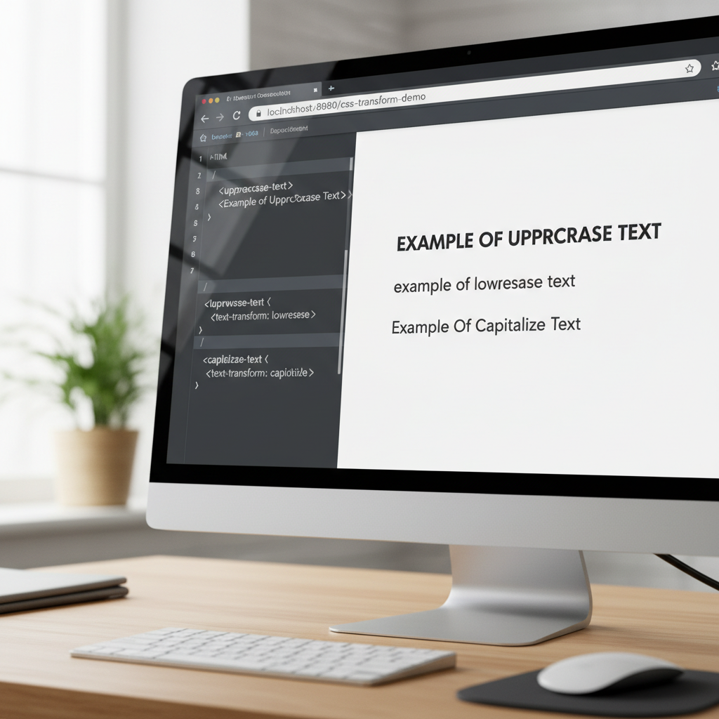 Ví dụ về biến đổi chữ in hoa với CSS