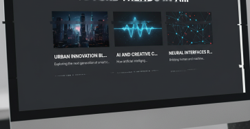 Giao diện trang web sử dụng kỹ thuật Truncate Text