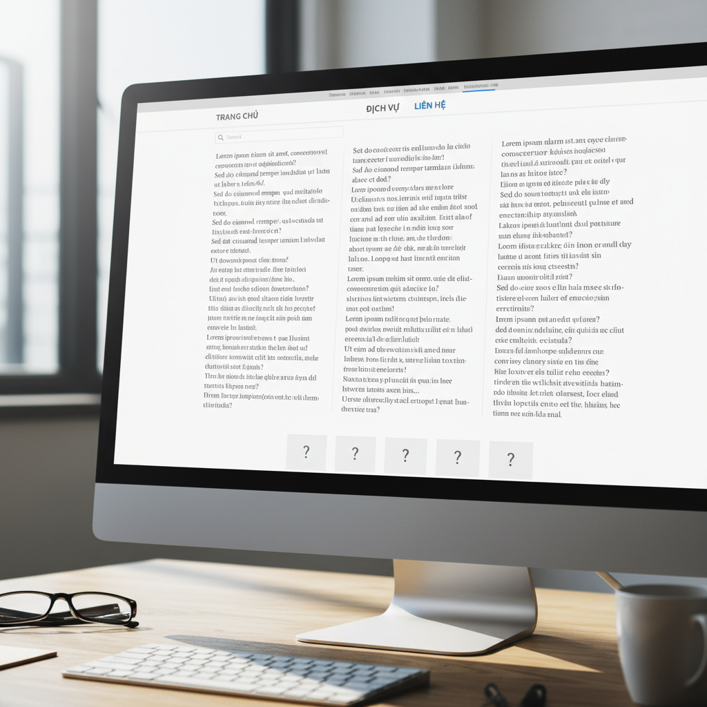 Giao diện với nhiều dòng văn bản bị cắt ngắn