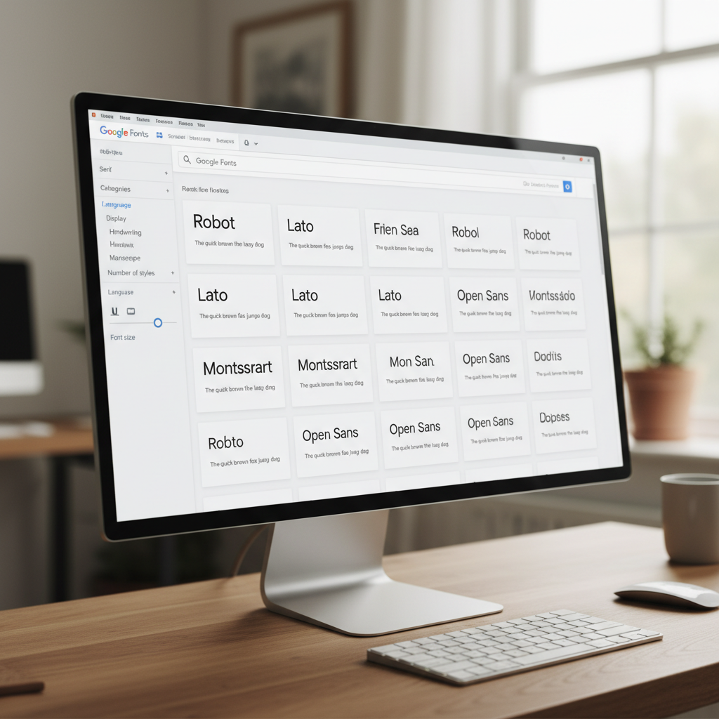 Giao diện Google Fonts cung cấp nhiều lựa chọn font chữ