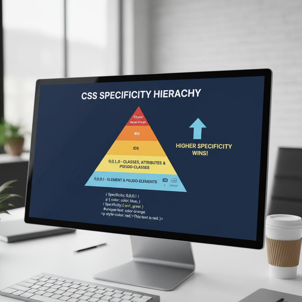 Biểu đồ minh họa cách tính Specificity trong CSS