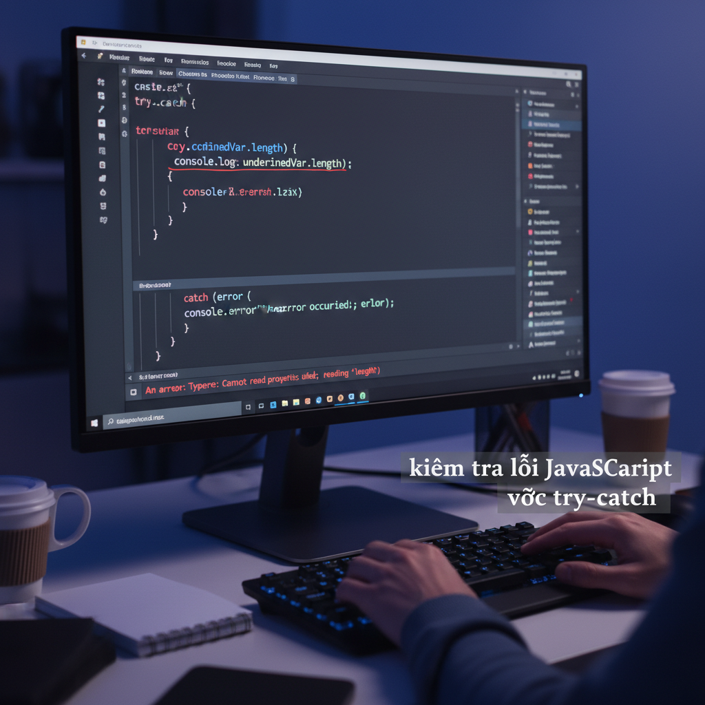 Sử dụng trycatch để kiểm tra lỗi trong JavaScript