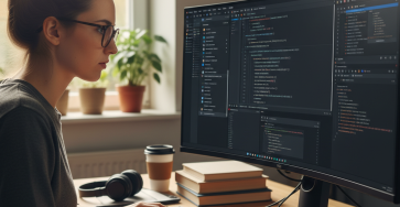 Lập trình viên đang refactor code frontend