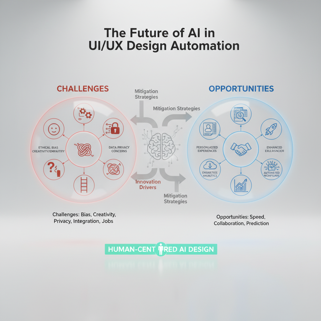 Biểu đồ minh họa thách thức và cơ hội trong tương lai của thiết kế UIUX tự động