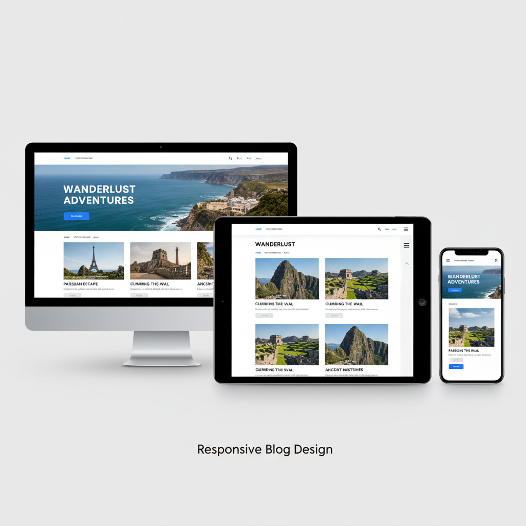Prompt chi tiết giúp AI hiểu rõ yêu cầu thiết kế cho trang blog du lịch responsive