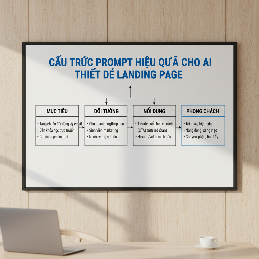 Các thành phần cốt lõi tạo nên một Prompt thiết kế landing page hiệu quả