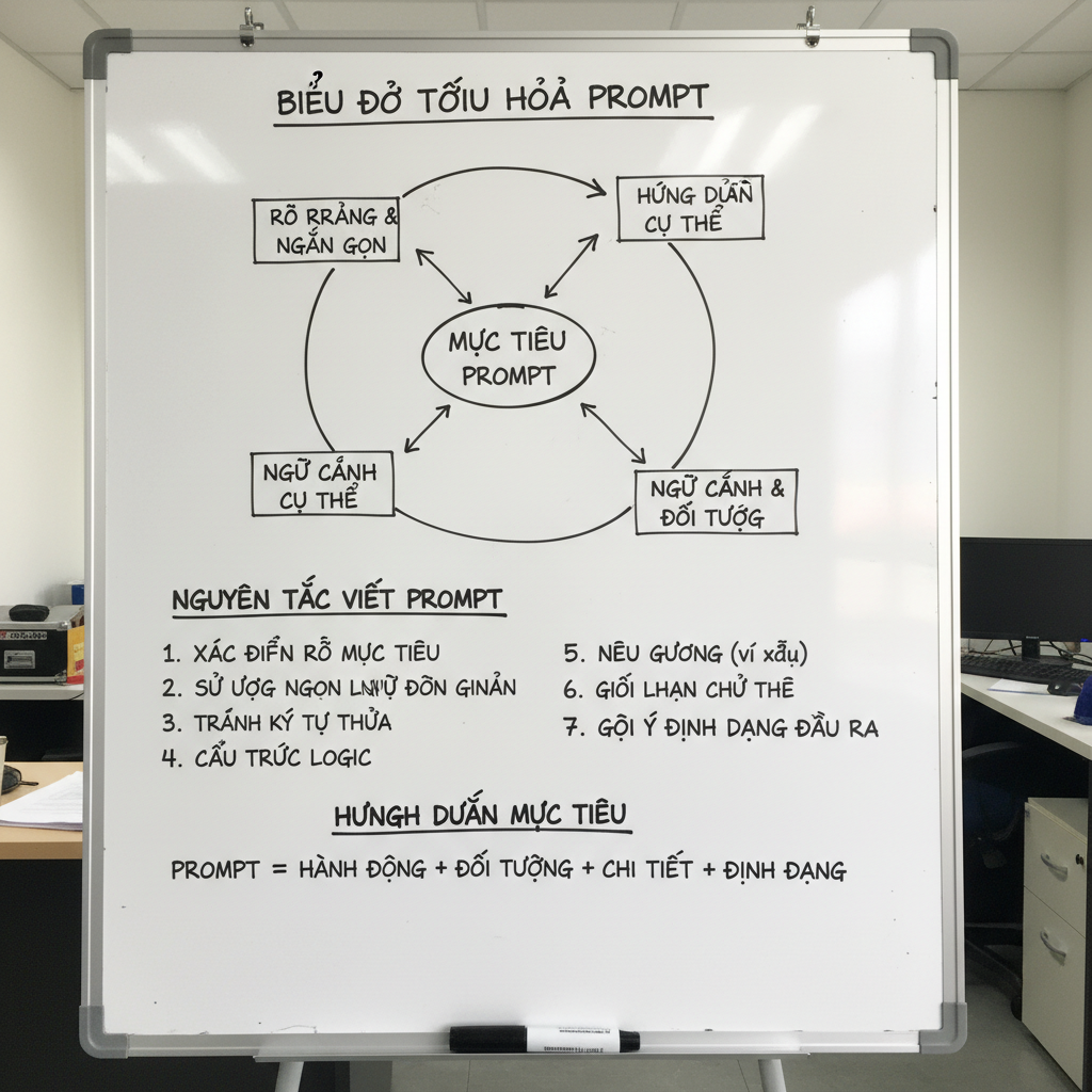 Prompt tối ưu cần rõ ràng ngắn gọn và định hướng mục tiêu cụ thể