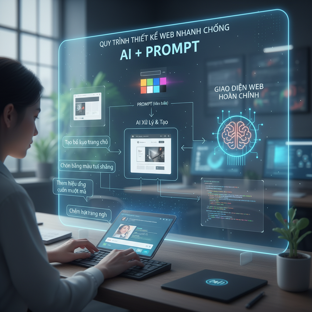 Tối ưu hóa quy trình thiết kế web bằng cách sử dụng prompt và AI
